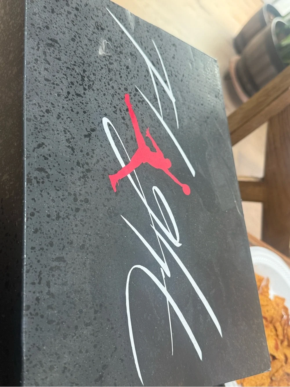 Jordan Men’s White and Red Retro Basketball Sneakers